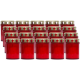Set 20 candele rosii 20 ore cu capac metalic pentru cimitir 80 g K1-100 Zniczplast
